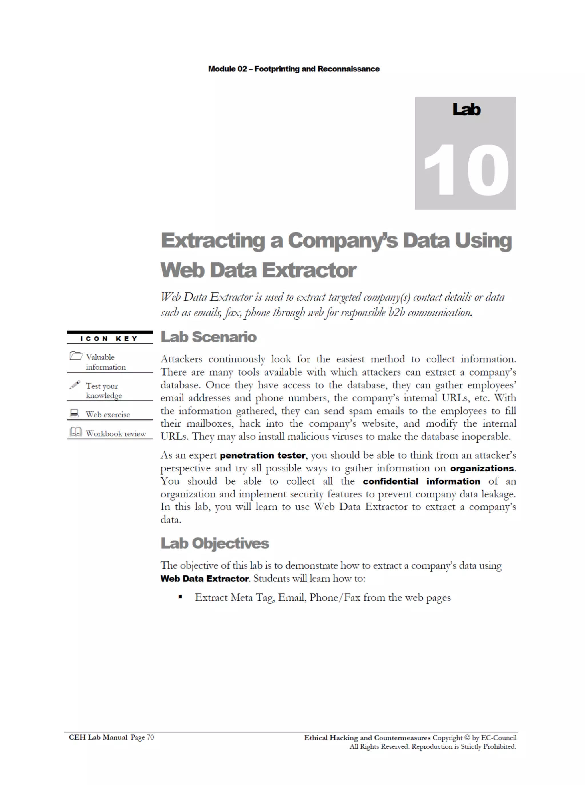 Cehv8 Labs - Module02: Footprinting and Reconnaissance