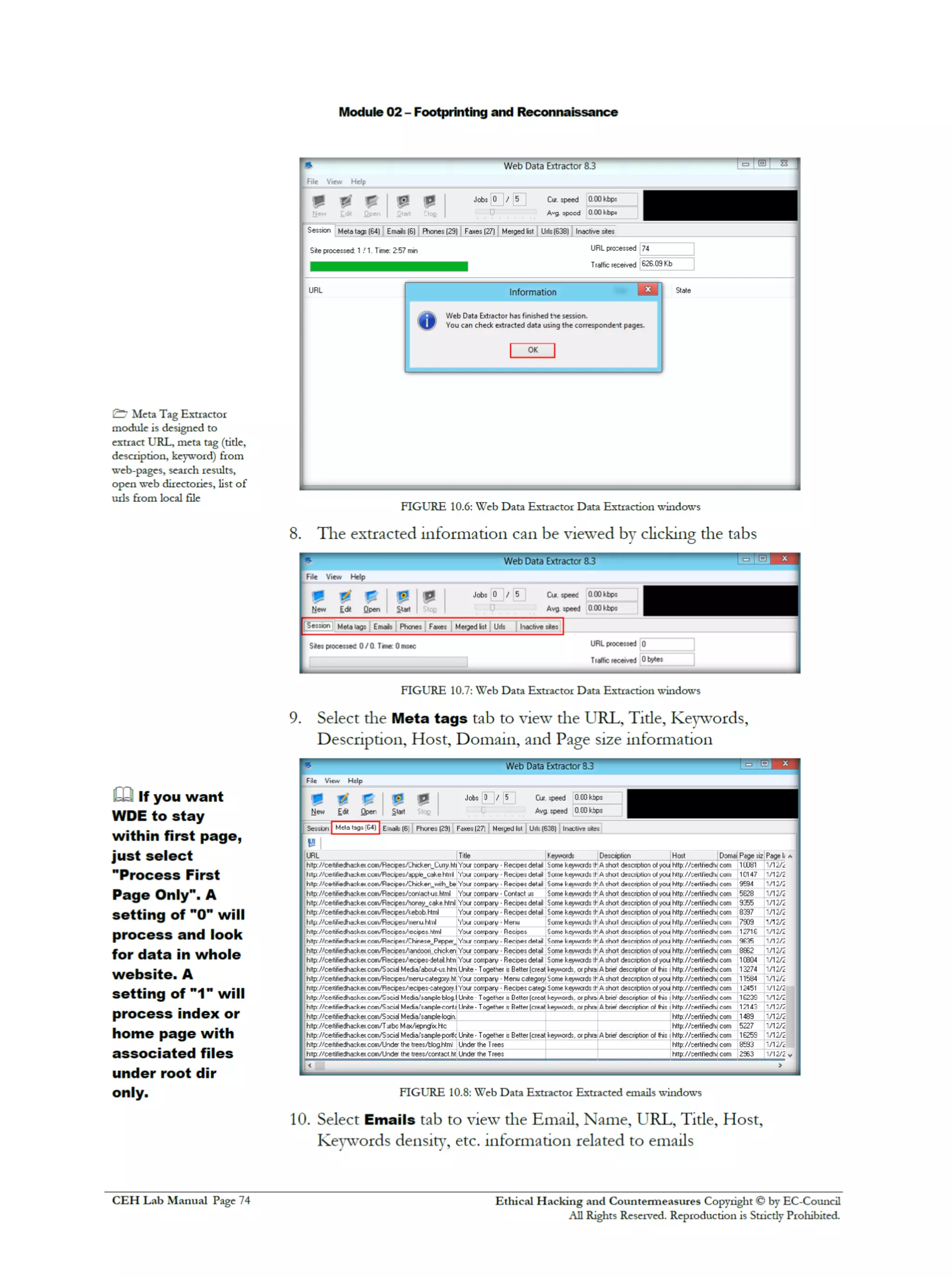 Cehv8 Labs - Module02: Footprinting and Reconnaissance