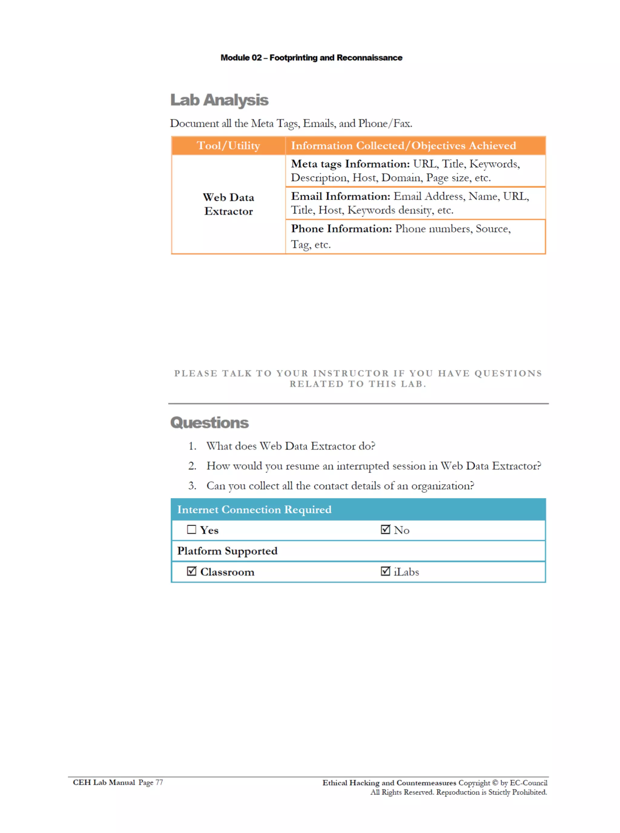 Cehv8 Labs - Module02: Footprinting and Reconnaissance