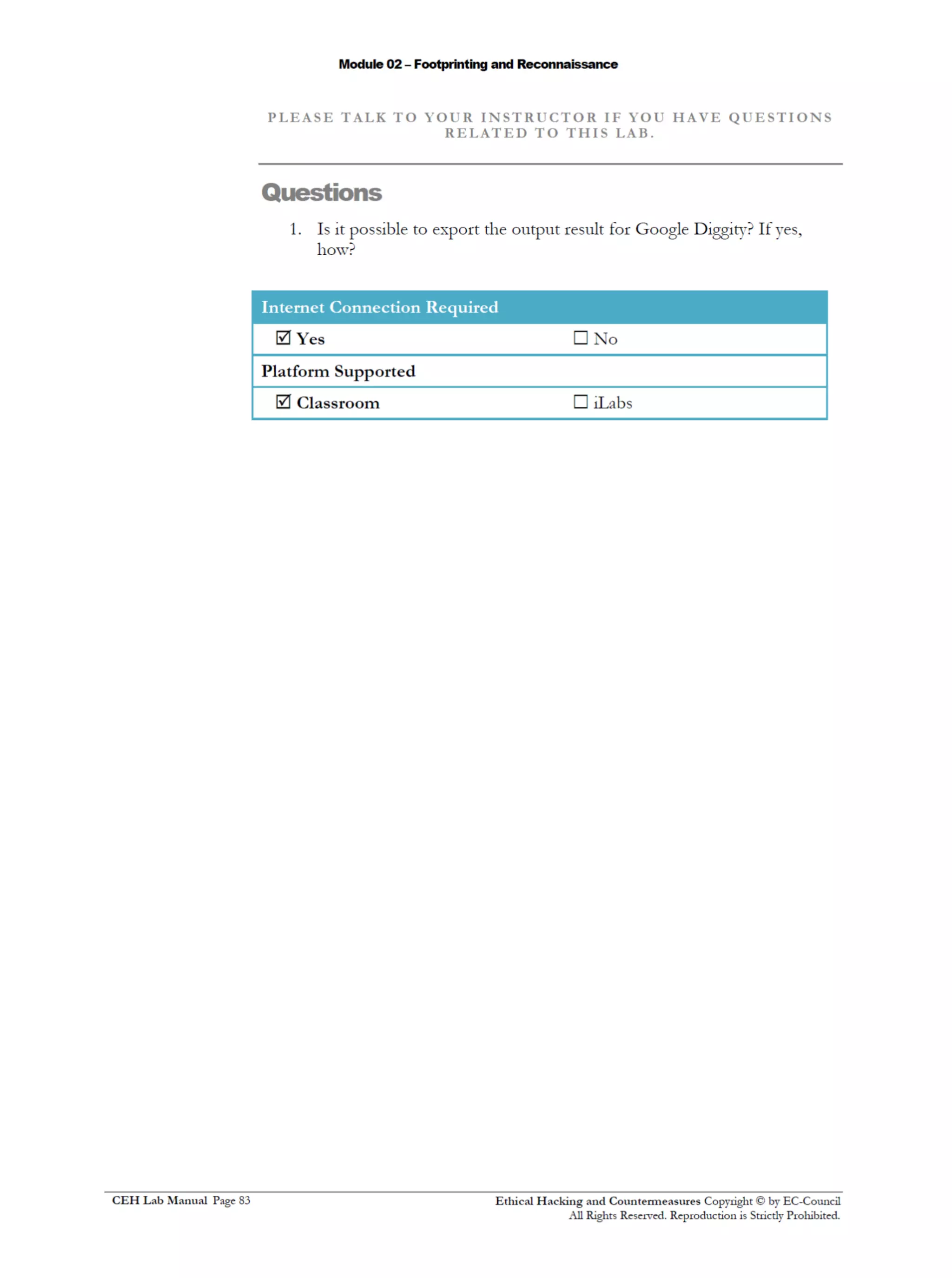 Cehv8 Labs - Module02: Footprinting and Reconnaissance