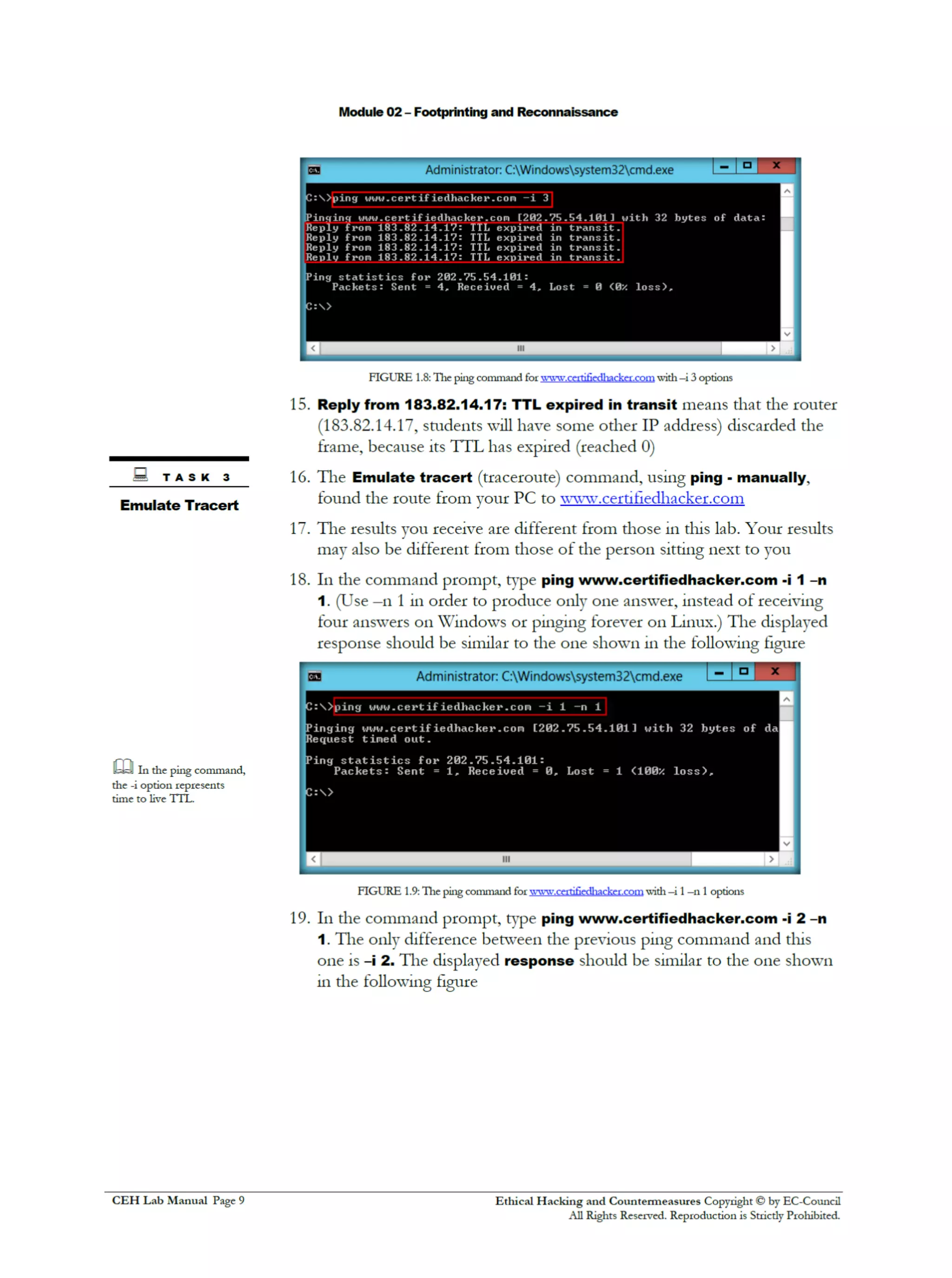 Cehv8 Labs - Module02: Footprinting and Reconnaissance