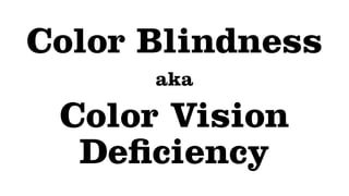 UX & Color Blindness