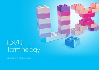 UX/UI 
Terminology 
Activities & Deliverables 
 