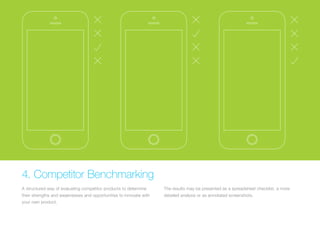 (Replace with full screen background image) 
4. Competitor Benchmarking 
A structured way of evaluating competitor product...