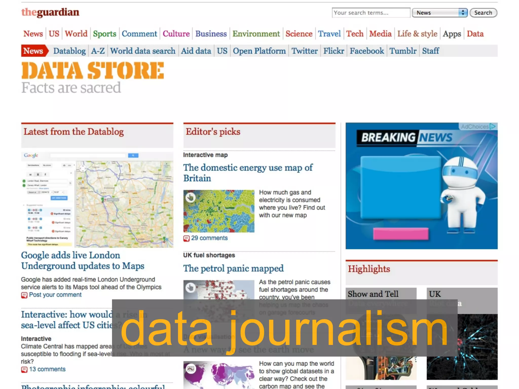 data journalism
 