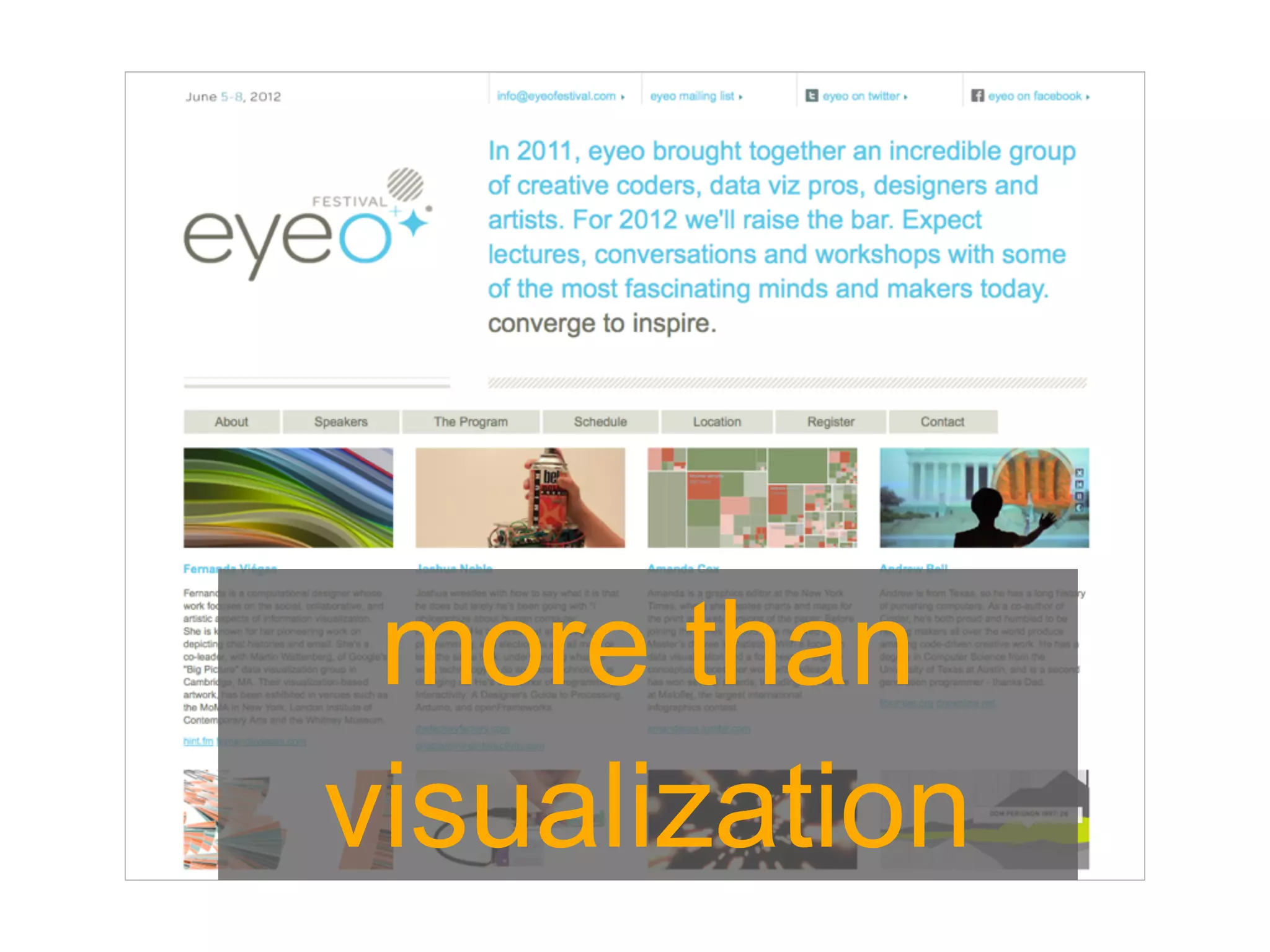 more than
visualization
 