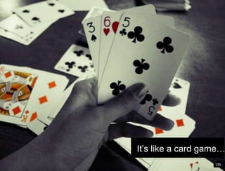 It’s like a card game…135It’s like a game of cards