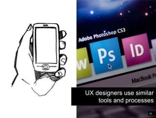 UX designers use similar tools and processes15Similar Tools… Similar processes