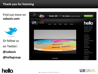 Getting UX integrated – Use internal departmentsEnsure your corporate sponsor understands the value of UX