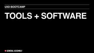 TOOLS + SOFTWARE
UXD BOOTCAMP
 
