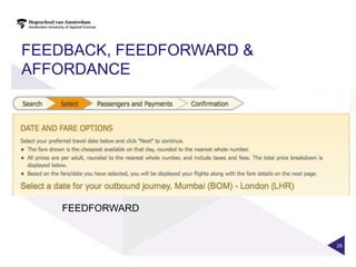 FEEDBACK, FEEDFORWARD &
AFFORDANCE




    FEEDFORWARD


                          29
 