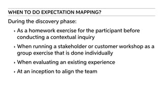 5 E’s
EXPECTATION MAPPING
ENTICE
ENTER
ENGAGEEXIT
EXTEND
 