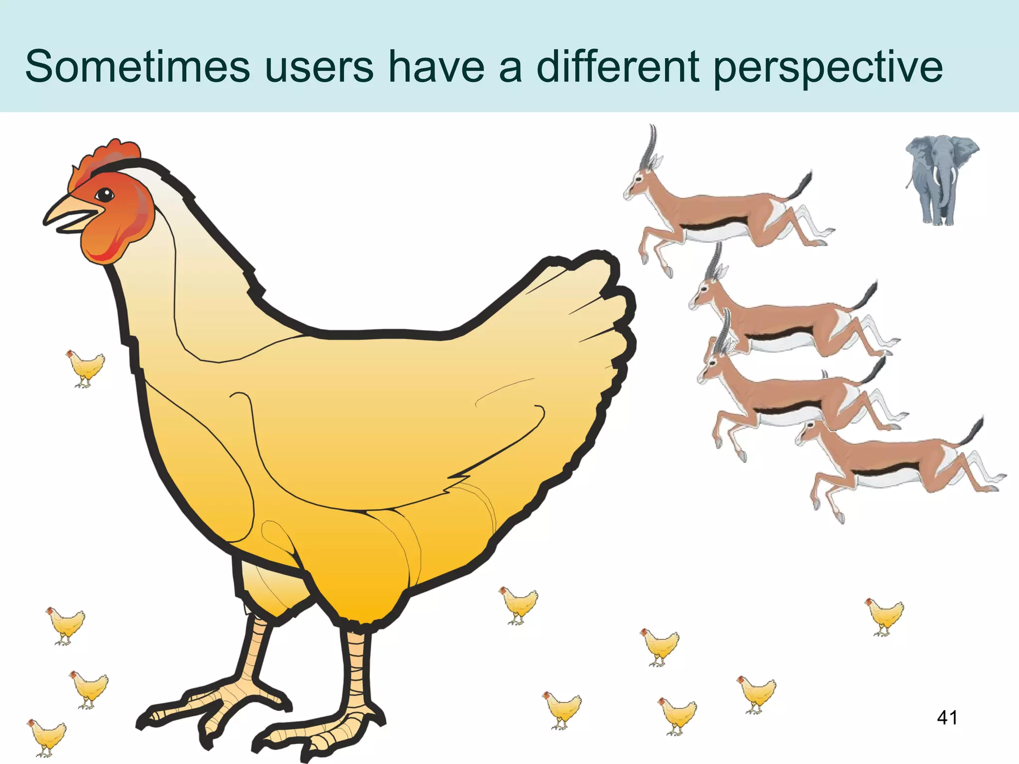 Sometimes users have a different perspective
41
 