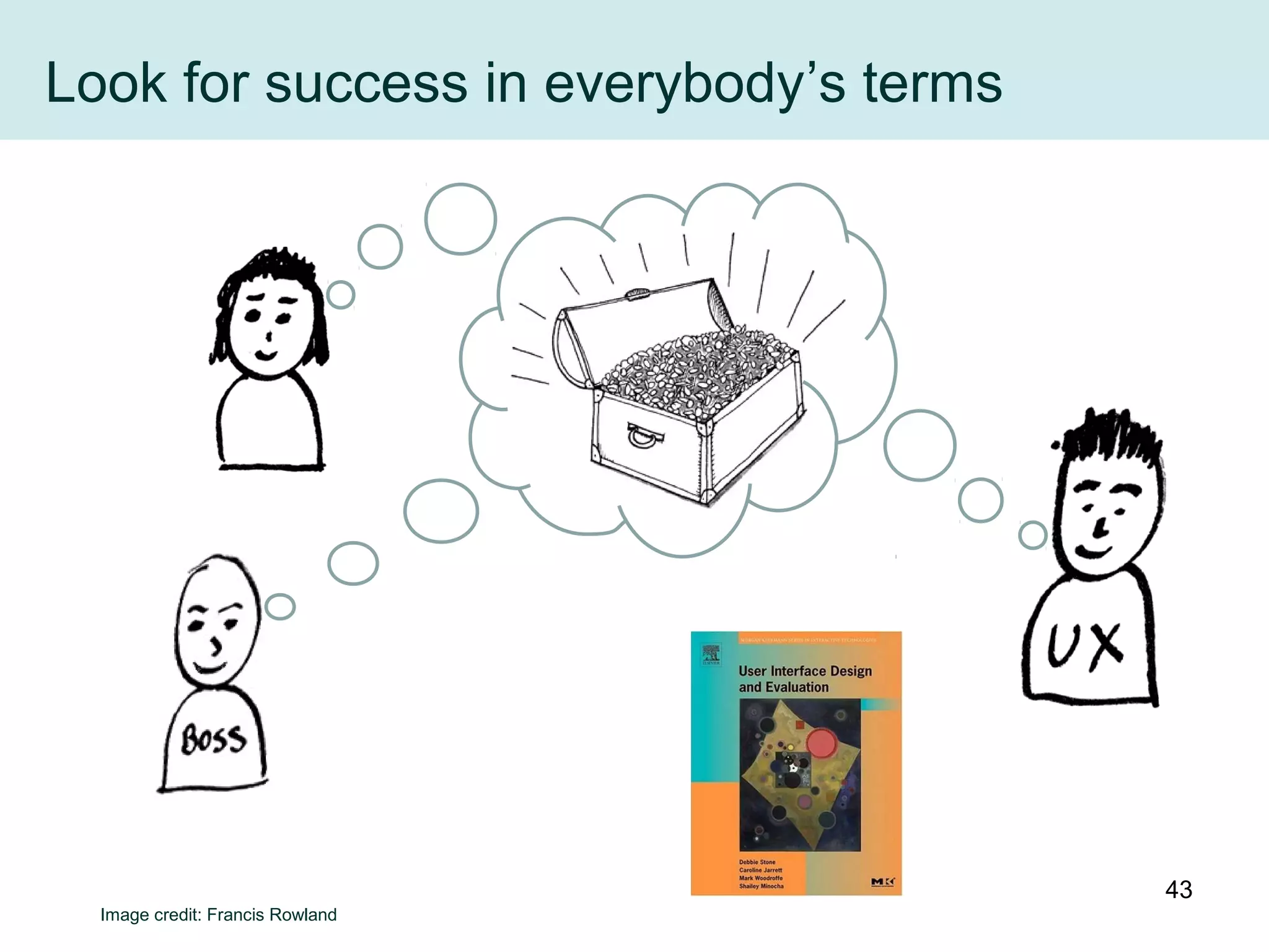 Look for success in everybody’s terms
Image credit: Francis Rowland
43
 