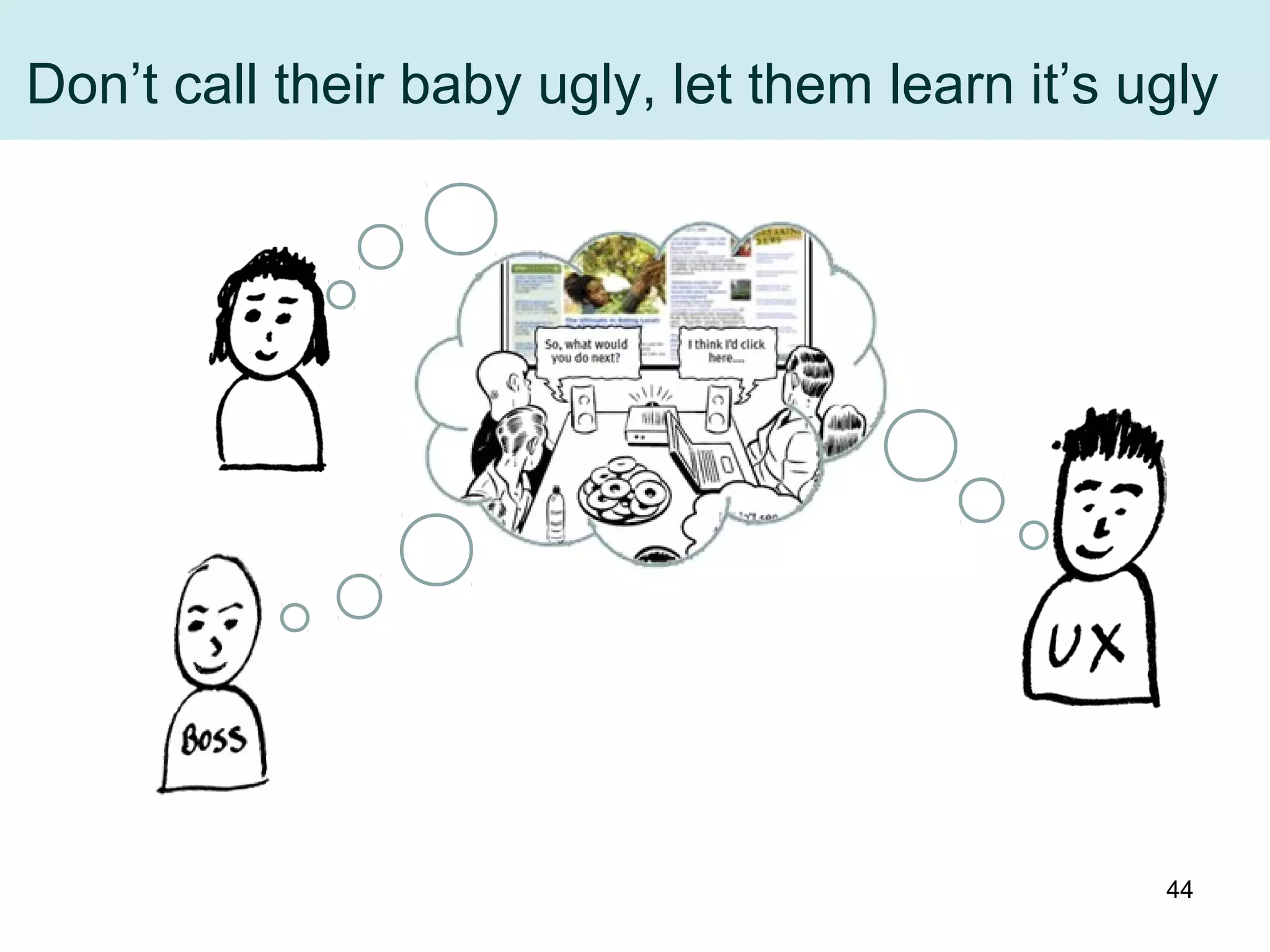 Don’t call their baby ugly, let them learn it’s ugly
44
 