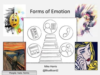 Forms of Emotion




                            Mike Harris
                           @BlueBoard2
People. hate. forms
 