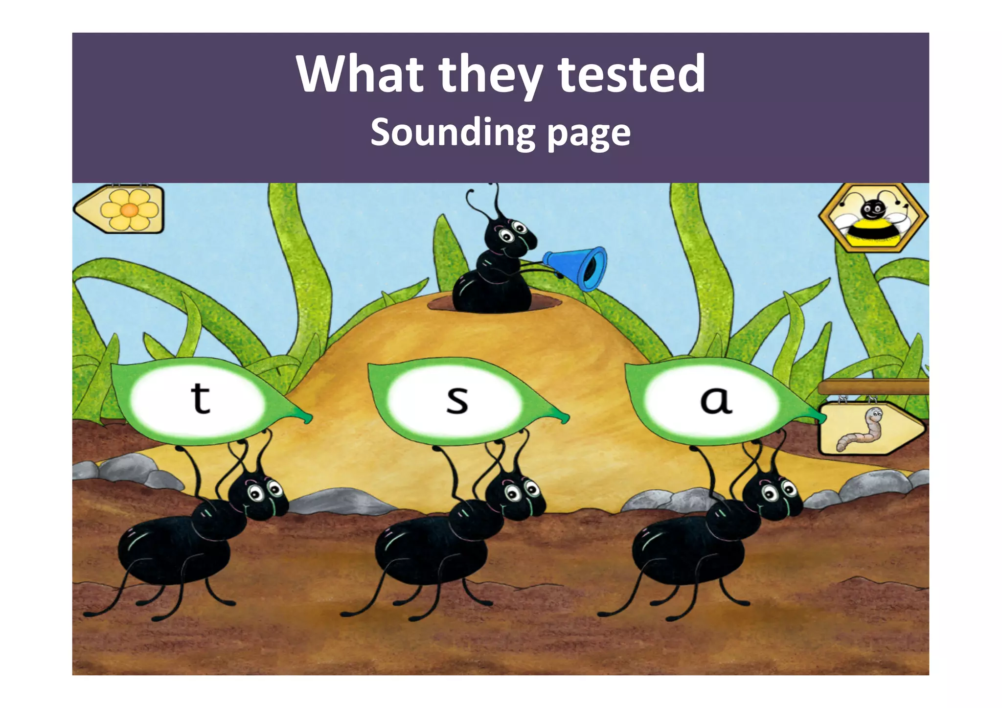 30 
What 
they 
tested 
Sounding 
page 
 