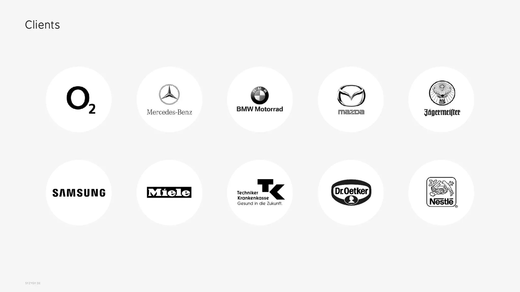 SYZYGY.DE
Clients
 