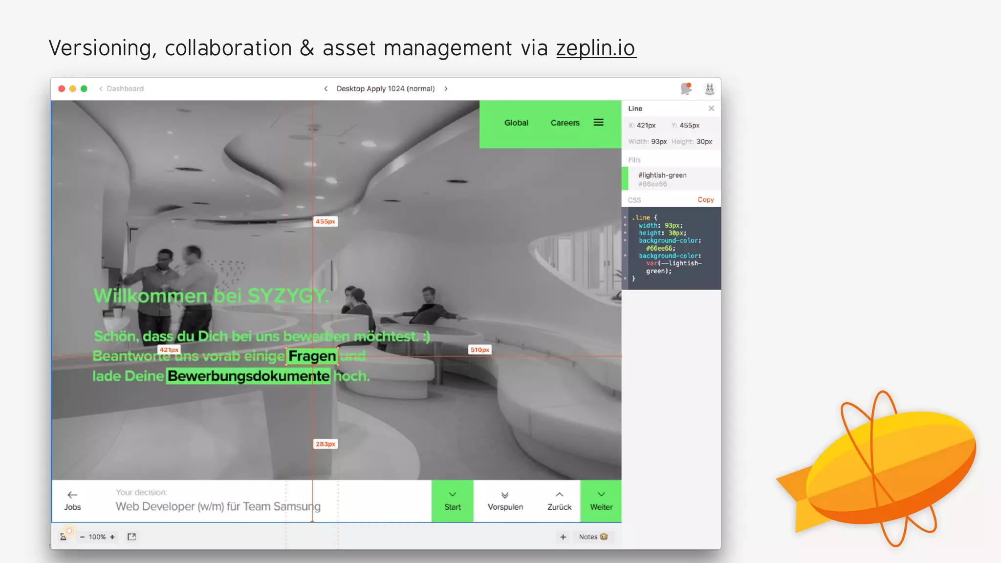 SYZYGY.DE
Versioning, collaboration & asset management via zeplin.io
 