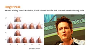 Related work by Patrick Baudisch, Hasso Plattner Insitute HPI, Potsdam: Understanding Touch 
Photo: Patrick Baudisch 
 