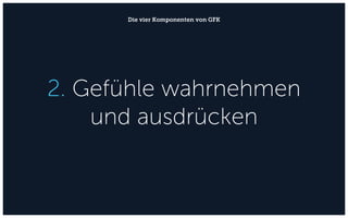 2. Gefühle wahrnehmen
und ausdrücken
Die vier Komponenten von GFK
 
