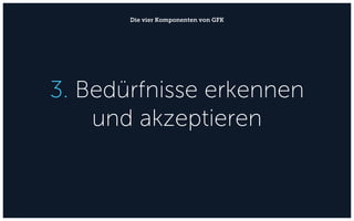 3. Bedürfnisse erkennen
und akzeptieren
Die vier Komponenten von GFK
 