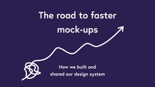 The road to faster
mock-ups
How we built and
shared our design system
 