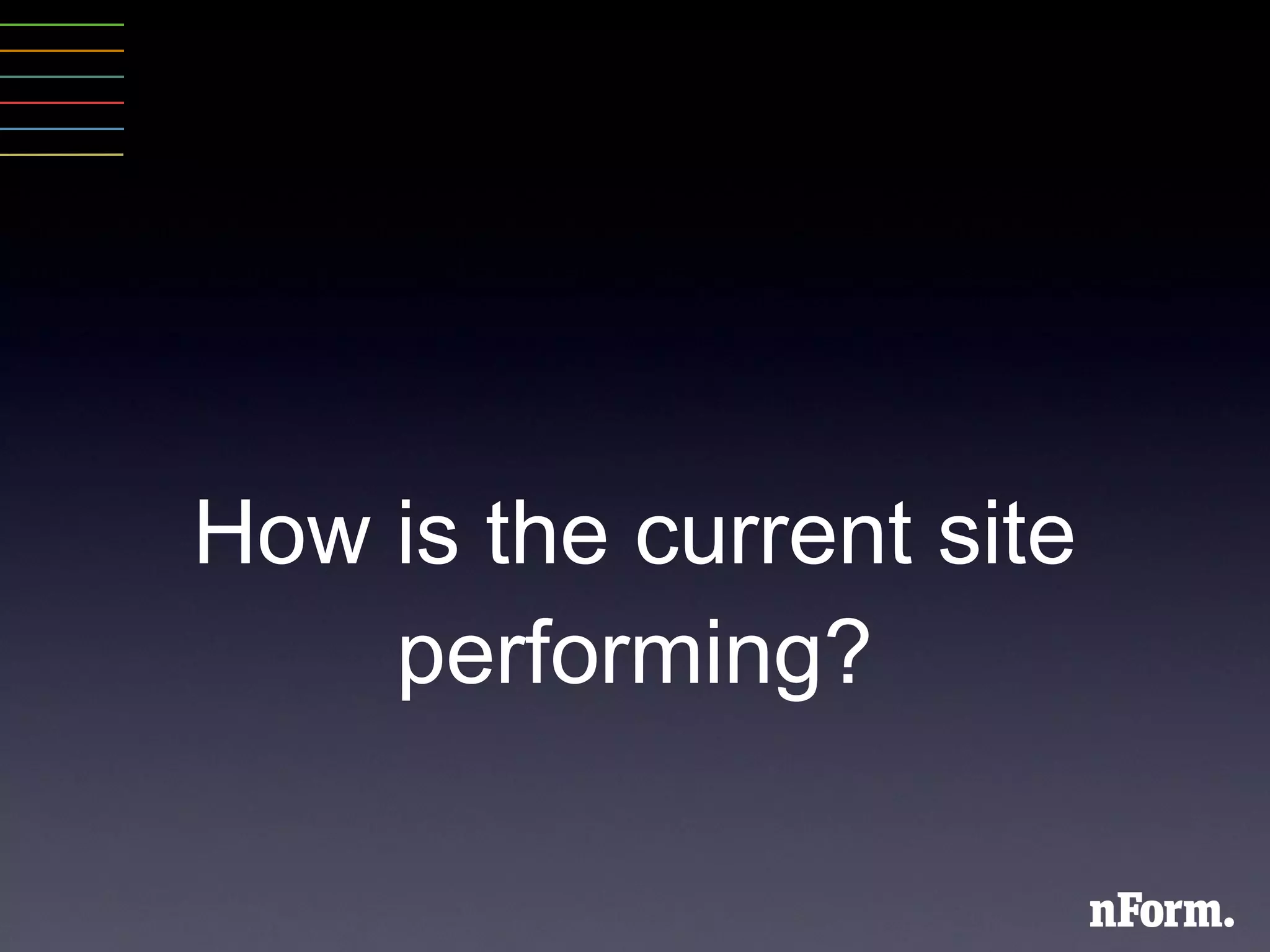 How is the current site performing? 