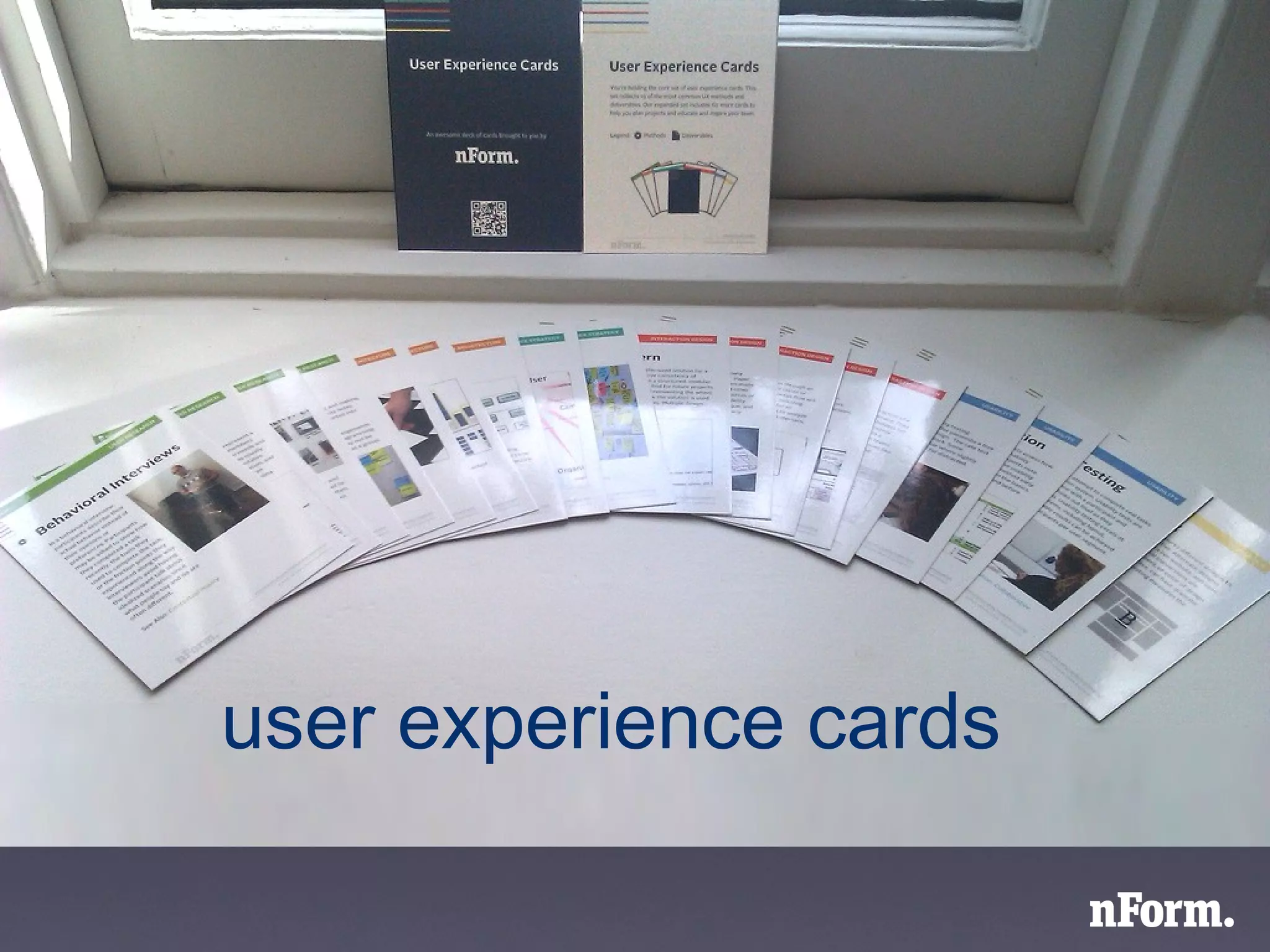 user experience cards 