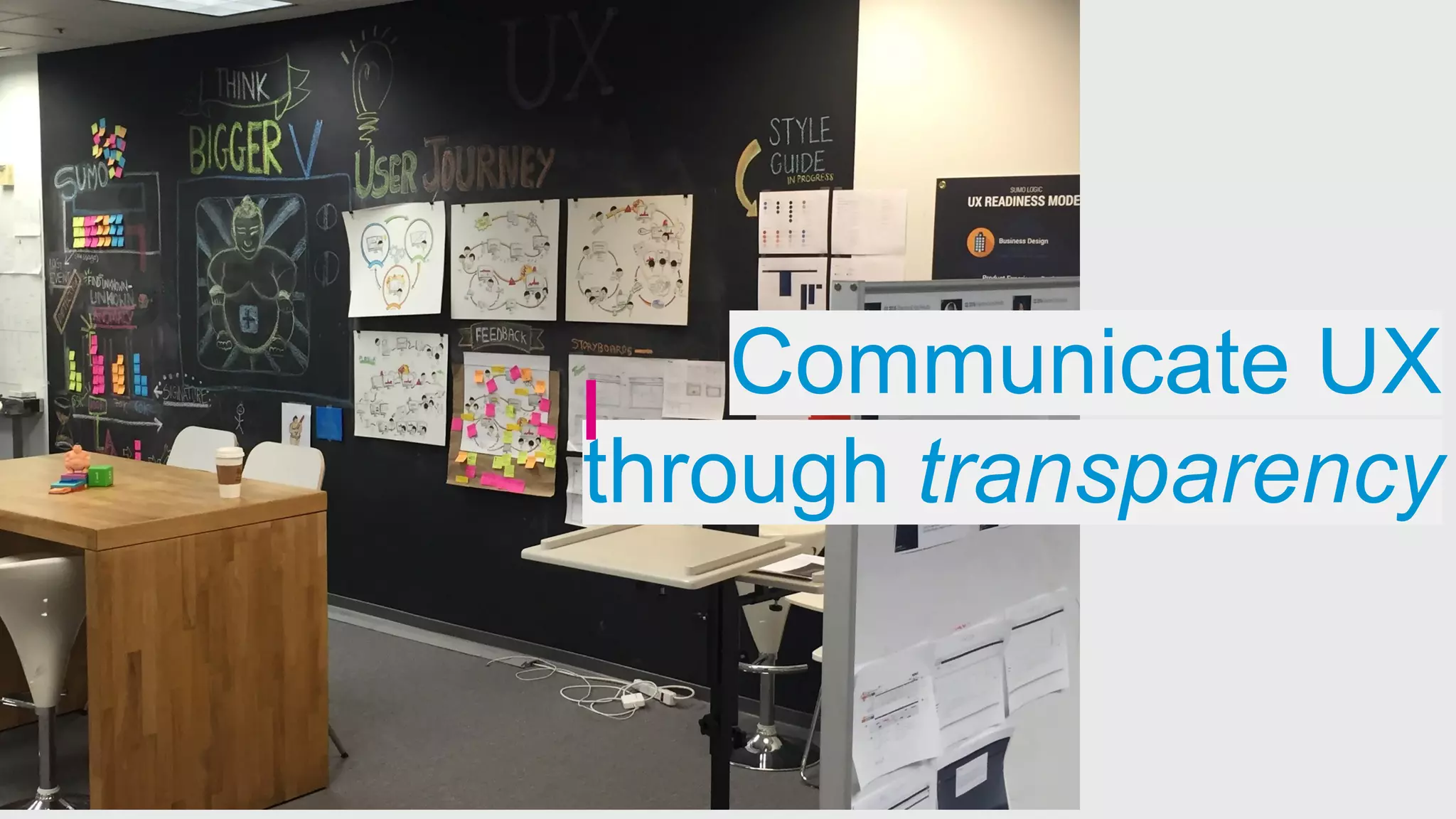 Communicate UX
through transparency
