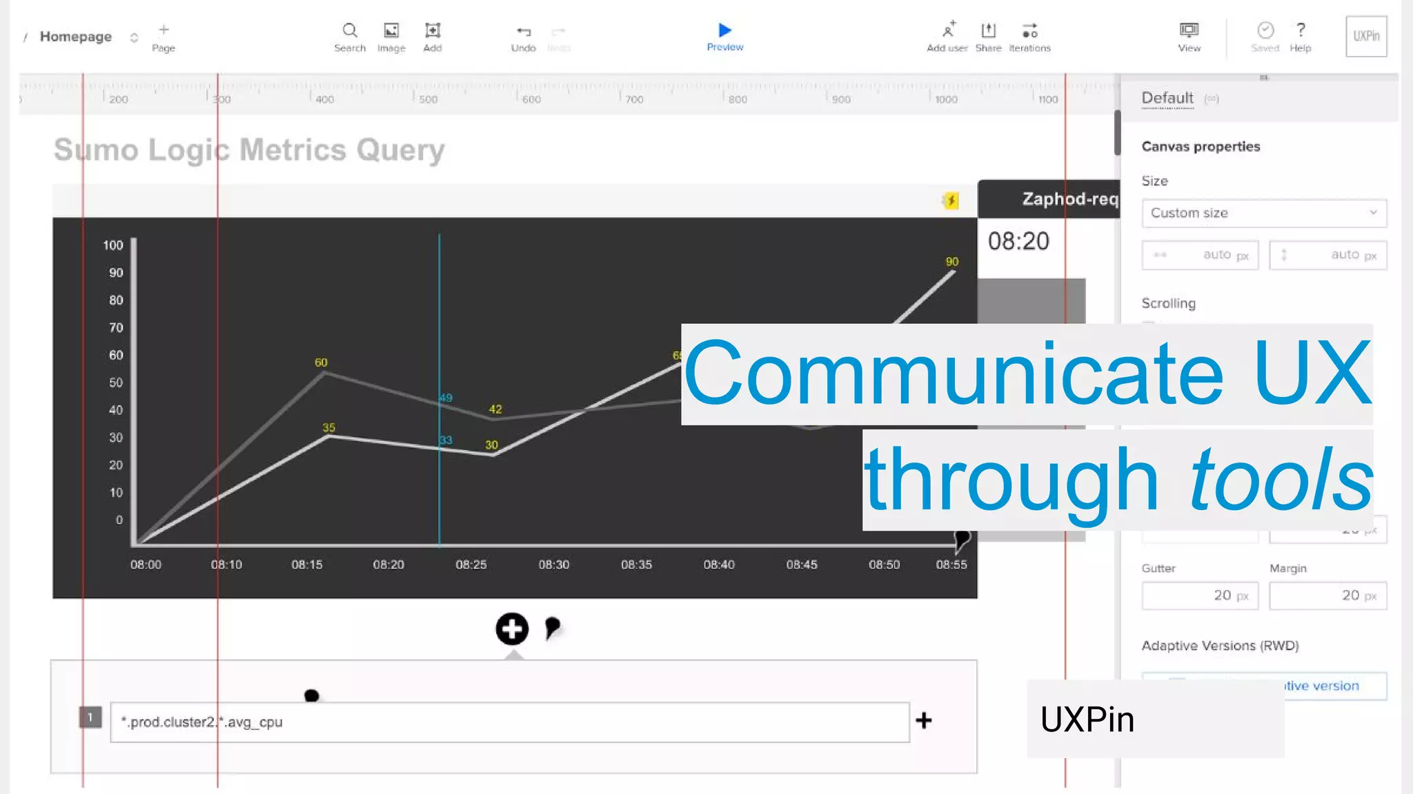 Communicate UX
through tools
UXPin
