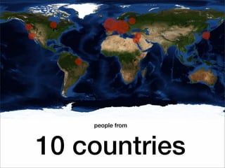 people from

10 countries

 