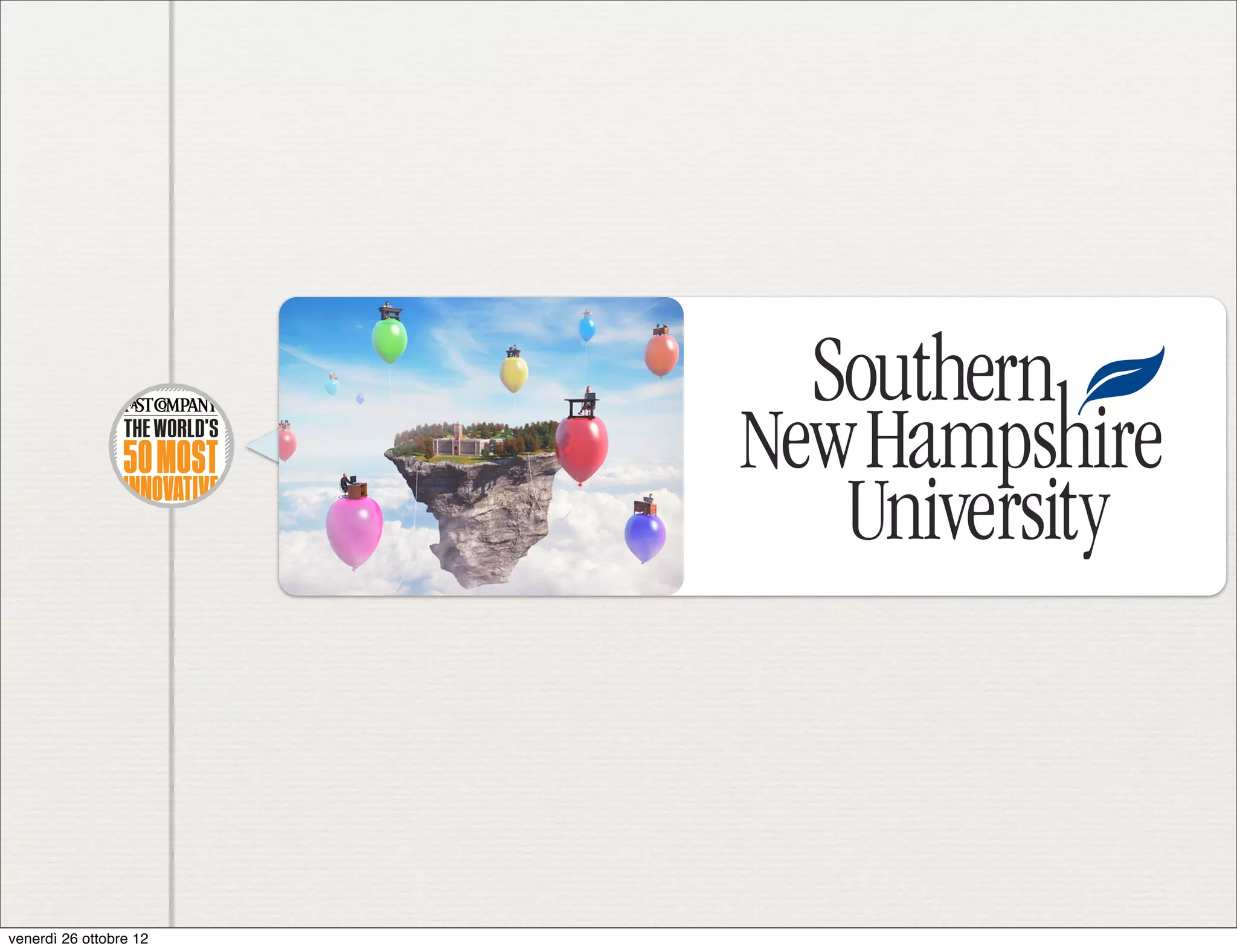 venerdì 26 ottobre 12
 