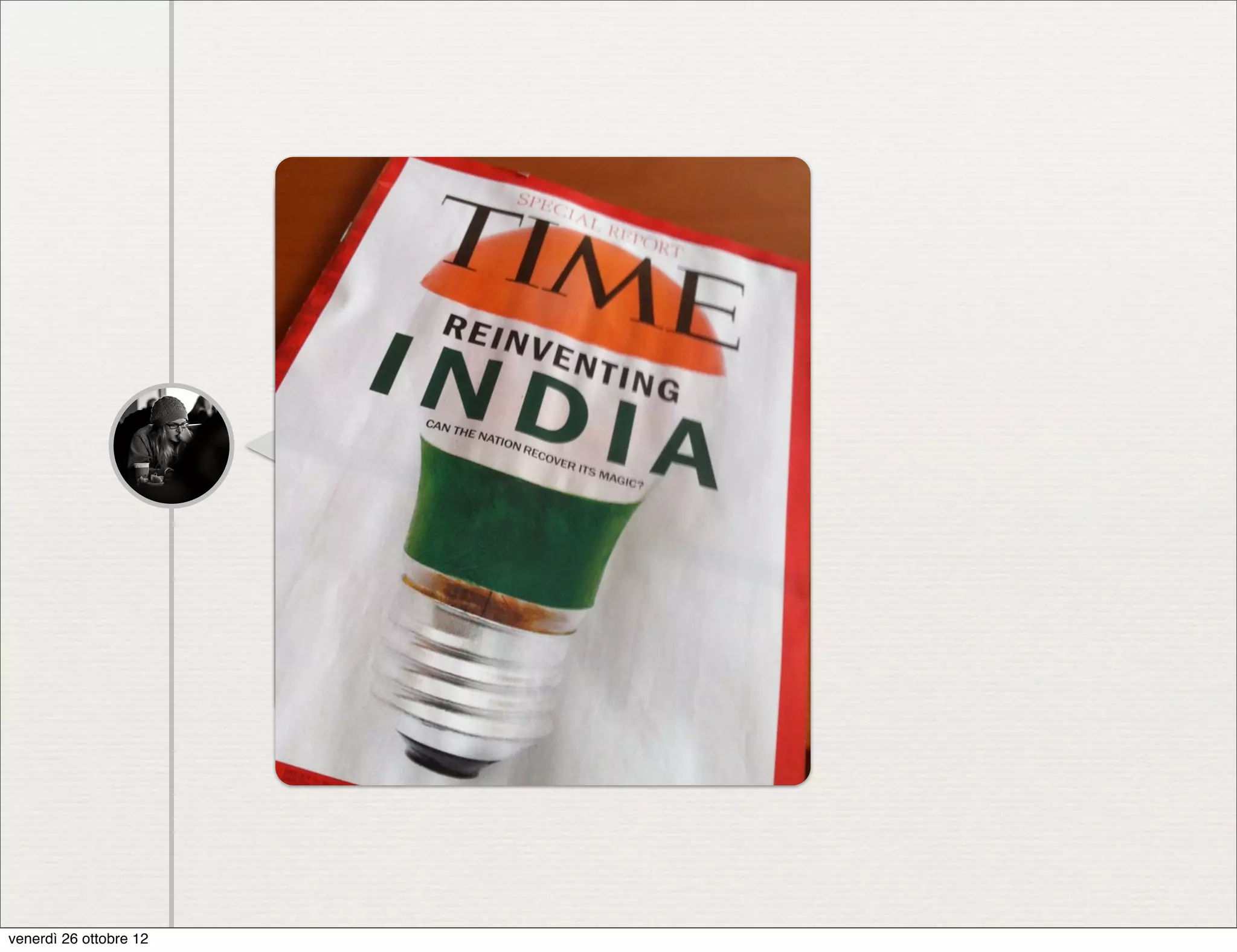 venerdì 26 ottobre 12
 