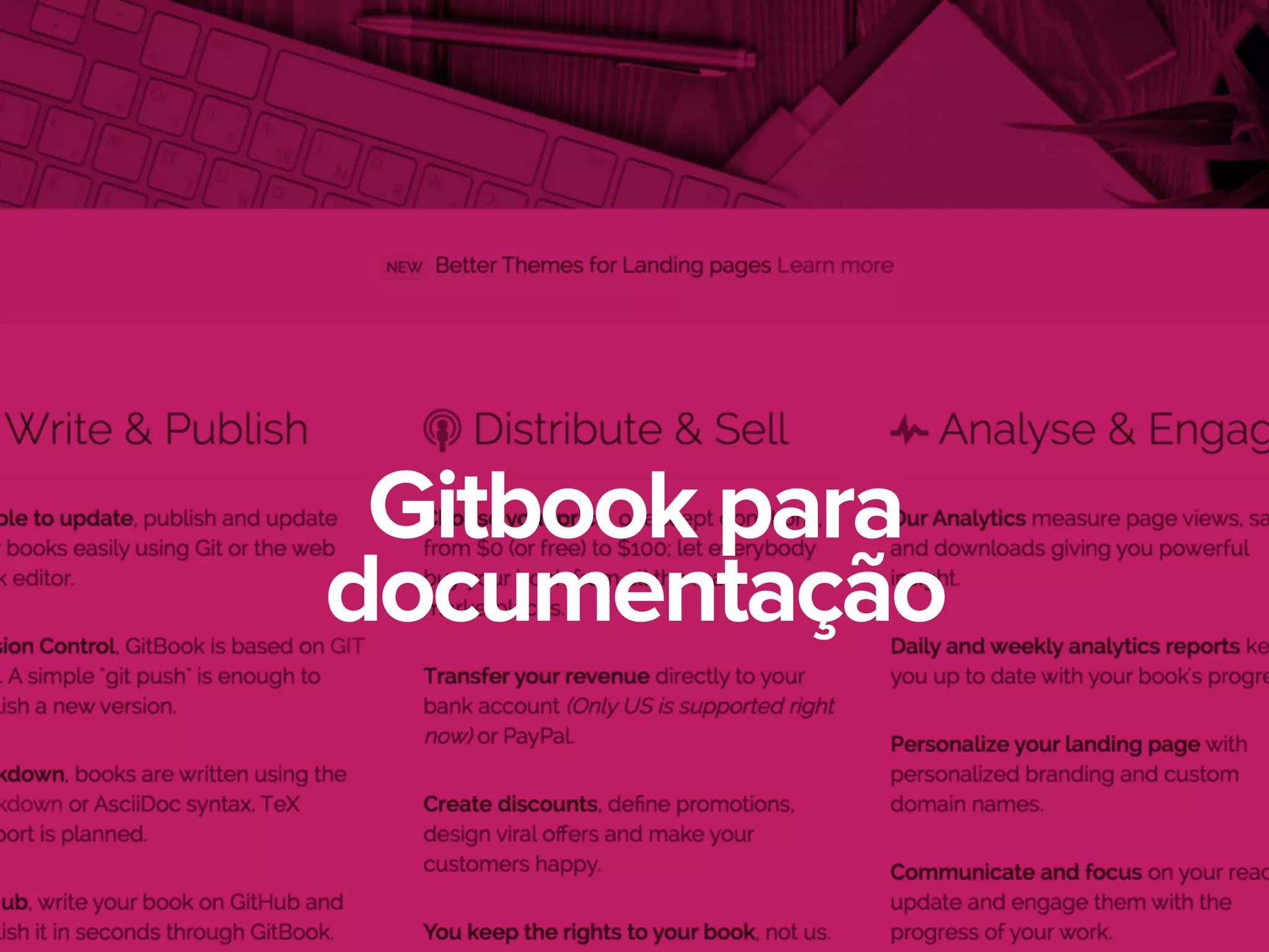Gitbook para
documentação
 