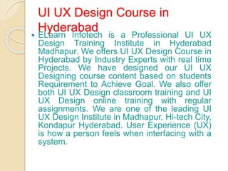 UX Courses in Hyderabad | PPT