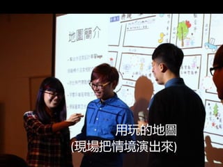 用玩的地圖
(現場把情境演出來)
 