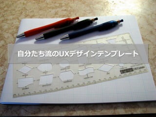 ⾃分たち流のUXデザインテンプレート
 