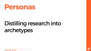 Personas
-Personas
Distilling research into
archetypes
 