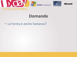DomandeLa Forma è anche Sostanza?