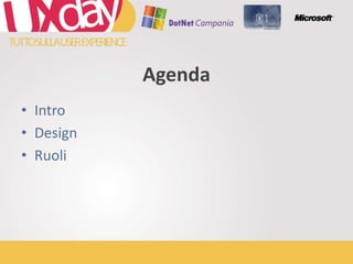 AgendaIntroDesignRuoli