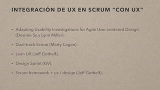 Integración de UX en Scrum: Lecciones para compartir