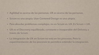 Integración de UX en Scrum: Lecciones para compartir