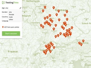 Age: any
Gender: any
Country: any
Start session
Language: German
657 test users online
any
female
male
other
 