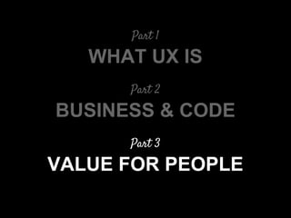 UX (USERS)
+
LEAN (BUSINESS)
+
AGILE (TECHNOLOGY)
=
3 Lives Saved
 