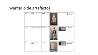 Inventario de artefactos
 