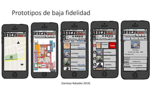 Prototipos de baja fidelidad
[Santoyo Rabadán 2014]
 