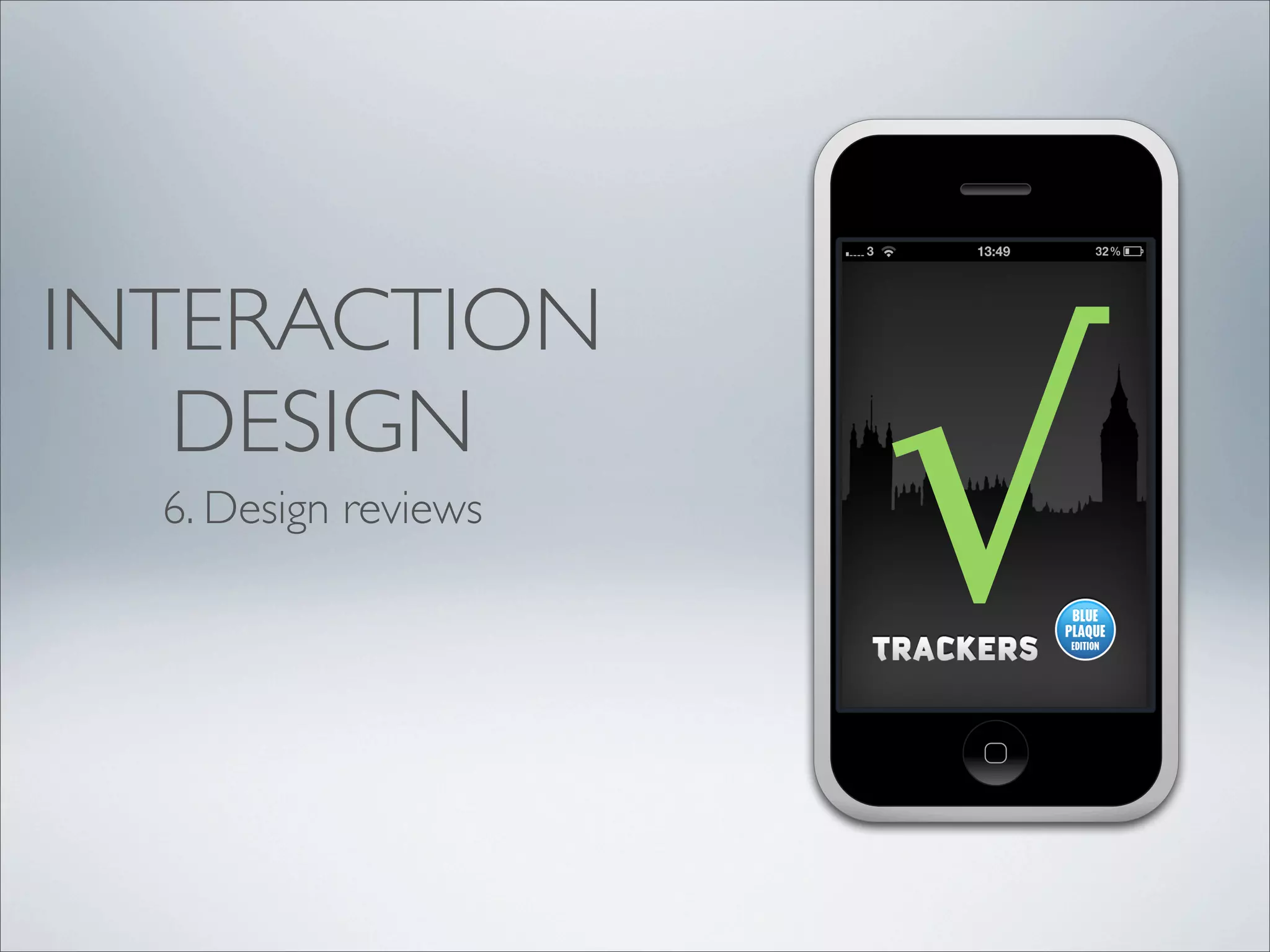 INTERACTION
DESIGN
6. Design reviews
√
 