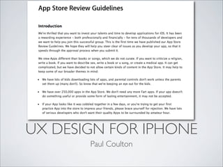 UX DESIGN FOR IPHONE
Paul Coulton
 