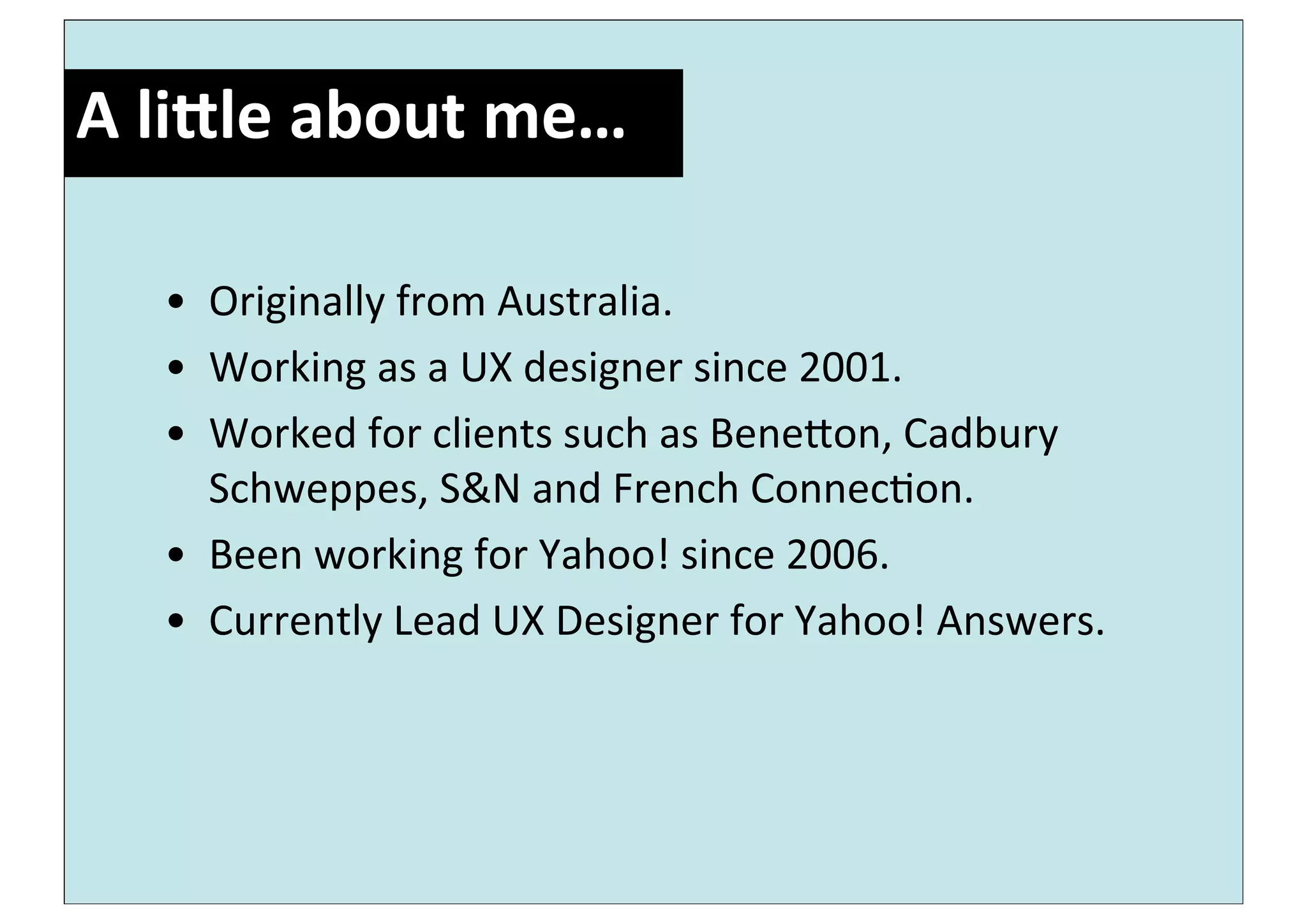 User Experience Design For Non Designers